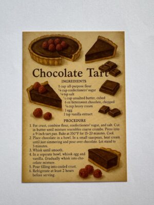14.5cm x 10cm Post Card - Chocolate Tart