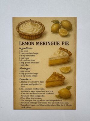 14.5cm x 10cm Post Card - Lemon Meringue Pie