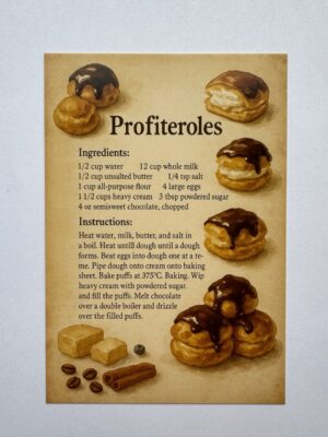 14.5cm x 10cm Post Card - Profiteroles