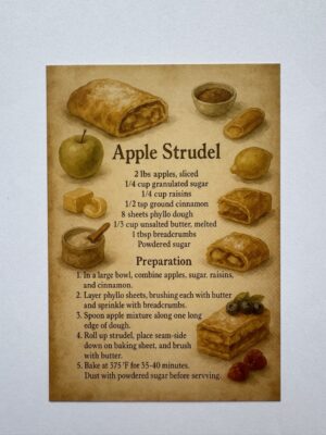14.5cm x 10cm Post Card - Apple Strudel