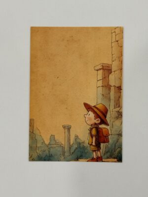 14.5cm x 10cm Post Card - Adventure Boy