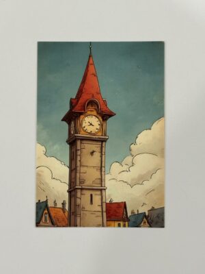 14.5cm x 10cm Post Card - Clock Tower