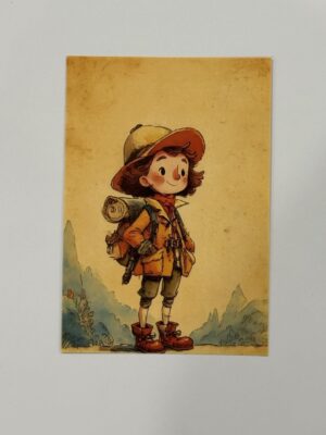 14.5cm x 10cm Post Card - Adventure Girl