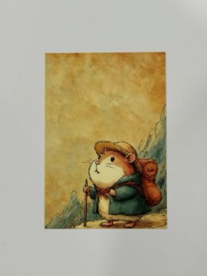 14.5cm x 10cm Post Card - Travelling Hampster