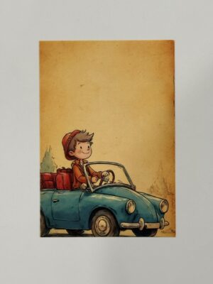 14.5cm x 10cm Post Card - Happy Driver