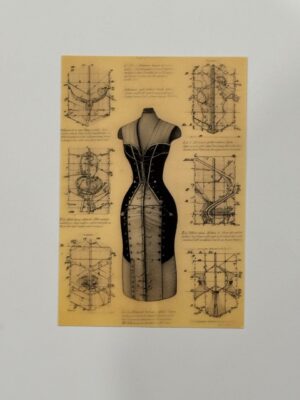 14.5cm x 10cm Post Card - Corset Dress