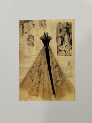 14.5cm x 10cm Post Card - Couture Evening Gown