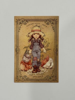 14.5cm x 10cm Post Card - Feeding the Chickens