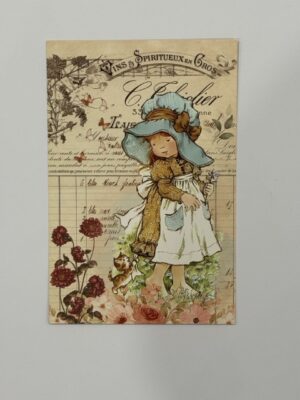 14.5cm x 10cm Post Card - Little Kitten Tag Along