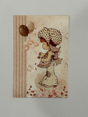 14.5cm x 10cm Post Card - Girl and Balloons