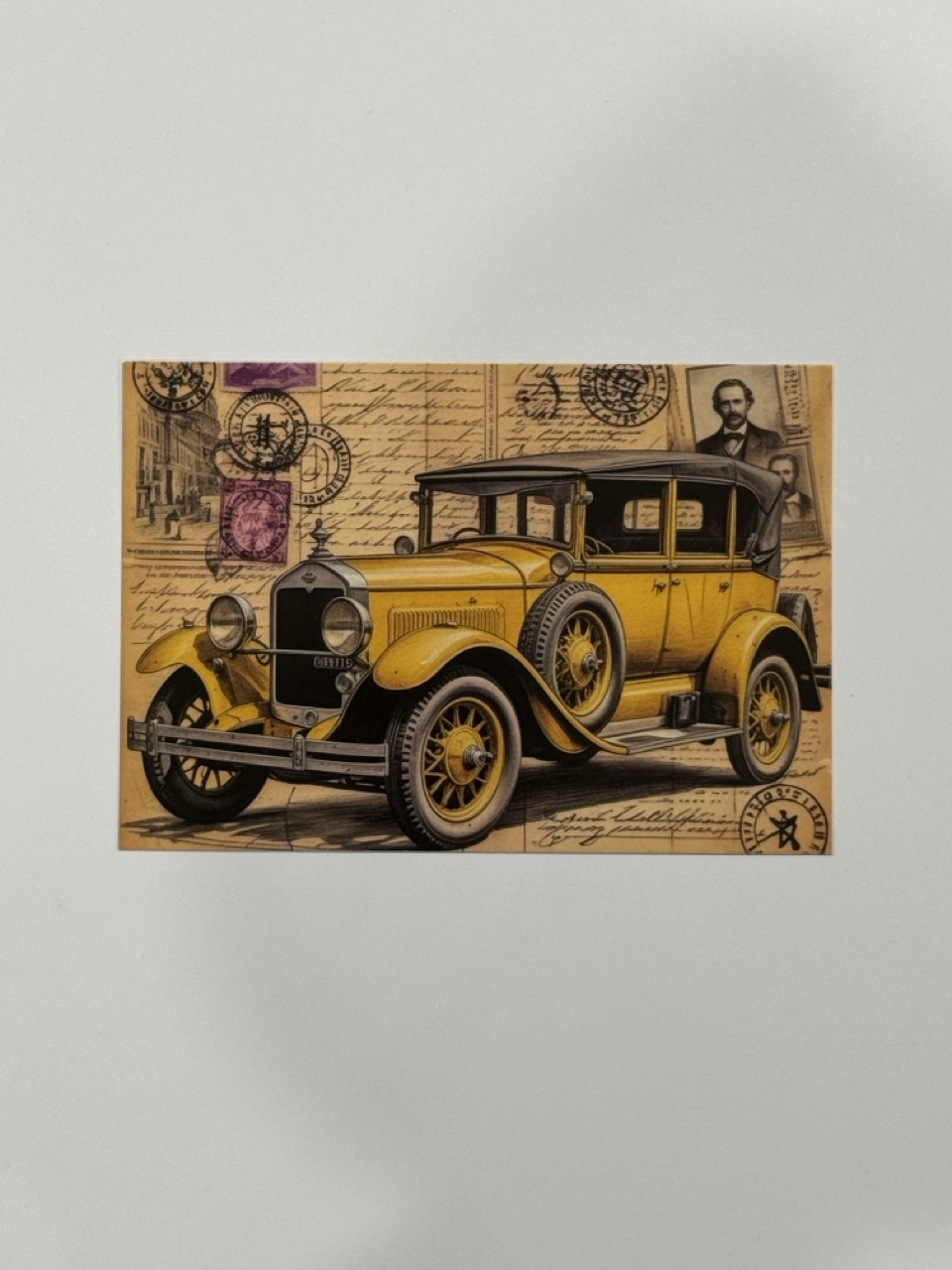 14.5cm x 10cm Post Card - 1920s Vintage Touring Sedan