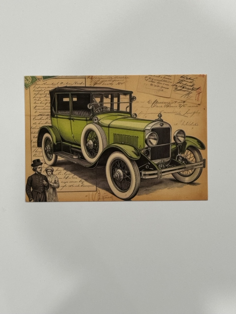 14.5cm x 10cm Post Card - 1920s Vintage Touring Sedan