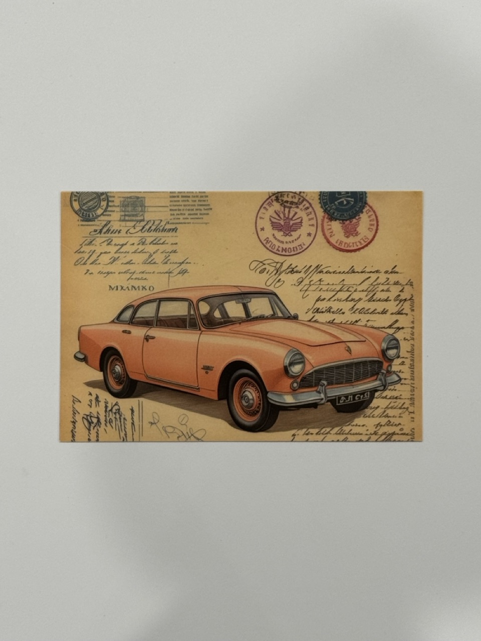 14.5cm x 10cm Post Card - 1960s British Grand Touring Coupe