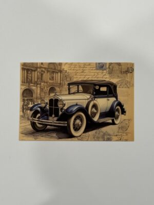 14.5cm x 10cm Post Card -  Vintage Coupe