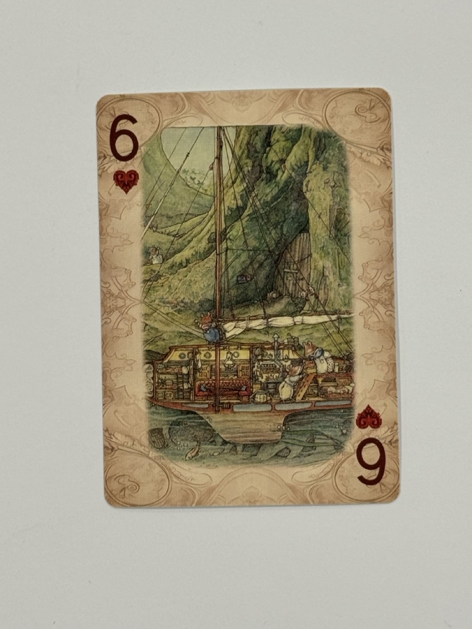 6 Hearts Swap Card - Mice on the Water