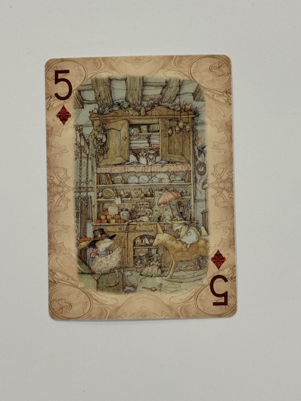 5 Diamonds Swap Card - Mice on Rocking Horse