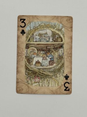 3 Clubs Swap Card - Mice at Home