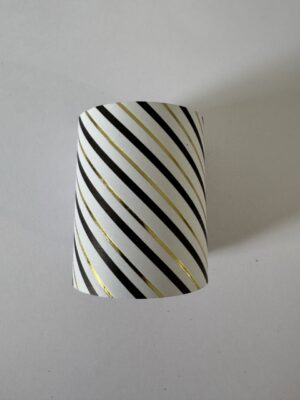Decorative Paper Roll - Gold & Black Lines 10M