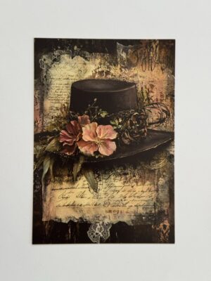 14.5cm x 10cm Post Card -  Vintage Hat