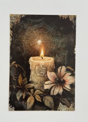 14.5cm x 10cm Post Card -  Vintage Candle