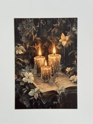 14.5cm x 10cm Post Card -  Vintage Candles