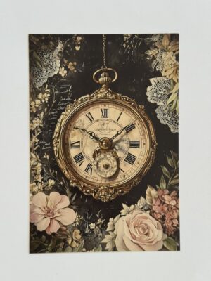 14.5cm x 10cm Post Card -  Vintage Stop Watch