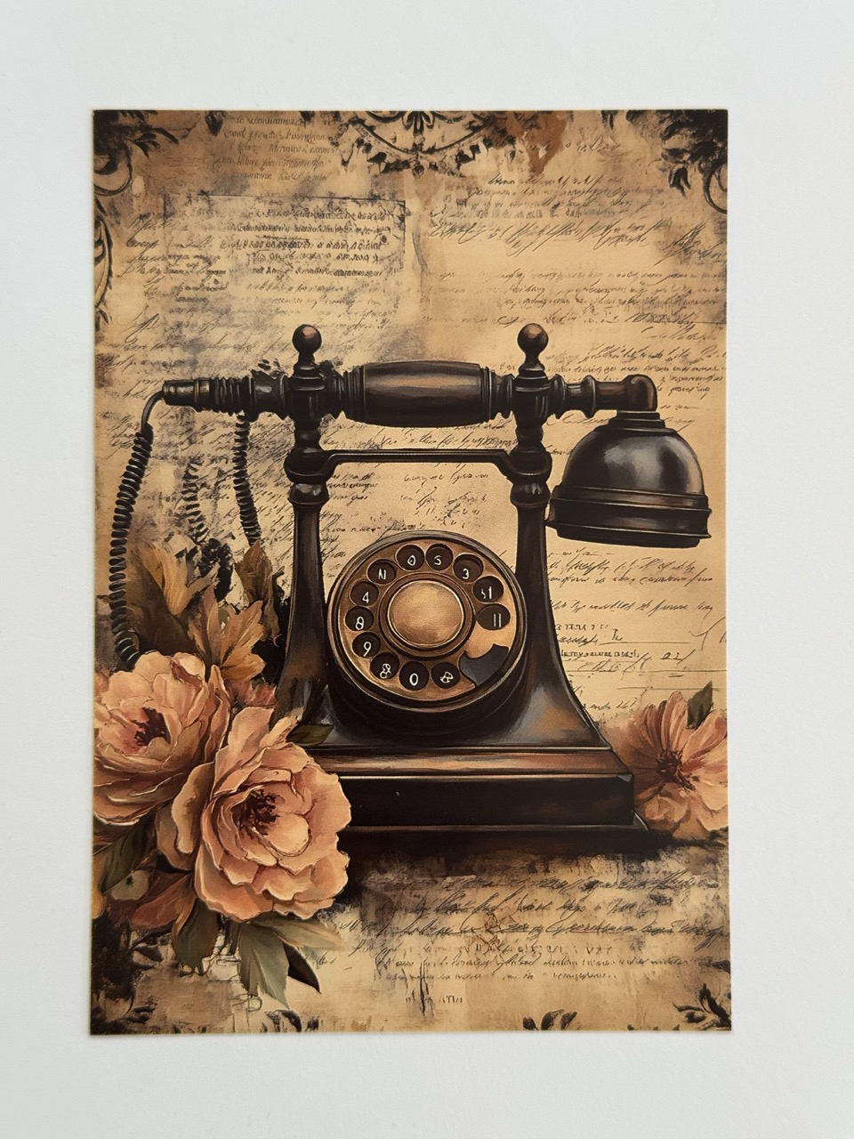 14.5cm x 10cm Post Card - Vintage Telephone