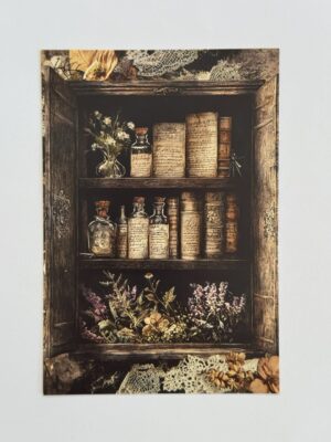 14.5cm x 10cm Post Card -  Vintage Potion Cupboard