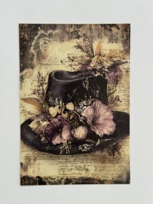 14.5cm x 10cm Post Card -  Vintage Hat