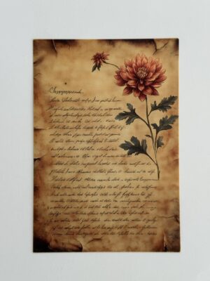 14.5cm x 10cm Post Card -  Chrysanthemum Flower