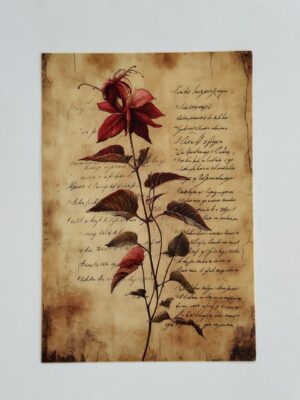 14.5cm x 10cm Post Card - Fuchsia Flower