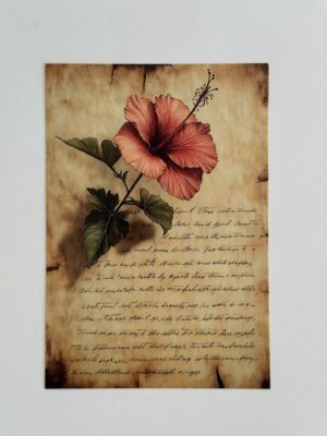 14.5cm x 10cm Post Card - Hibiscus Flower