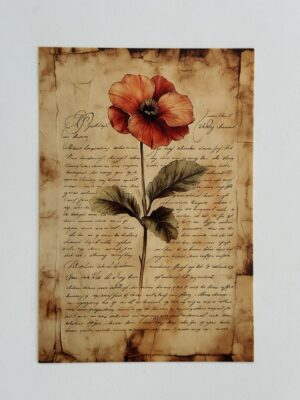 14.5cm x 10cm Post Card - Poppy Flower