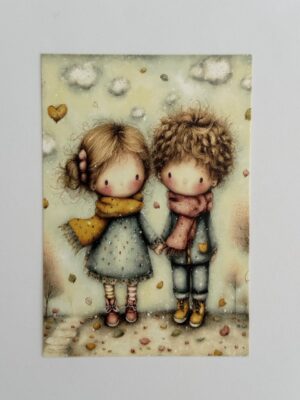 14.5cm x 10cm Post Card - Friends Holding Hands
