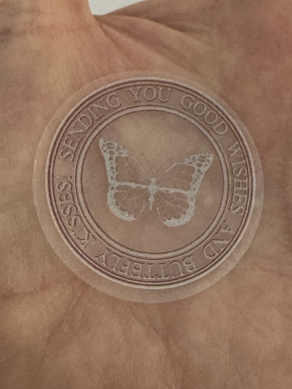 4cm x 4cm - Reverse Printed Window Sticker – Butterfly Design - Image 2