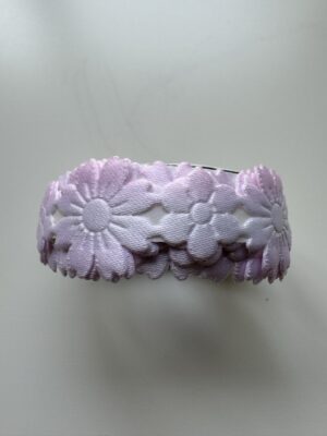1.5cm x 98cm - Self-Adhesive Fabric Flower Trim – Decorative Craft Border - Lilac