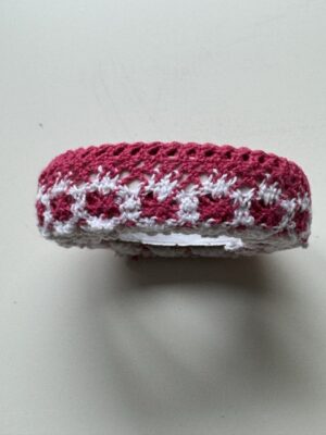 2cm x 180cm - Self-Adhesive Crochet Lace Trim – Pinkish/Red