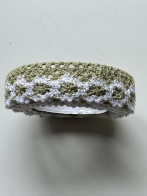 2cm x 180cm - Self-Adhesive Crochet Lace Trim – Sage Green