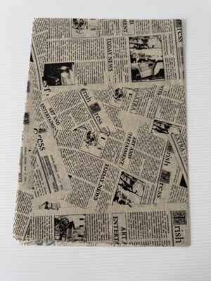 50cm x 32cm - Vintage Newspaper Collage Tissue Paper