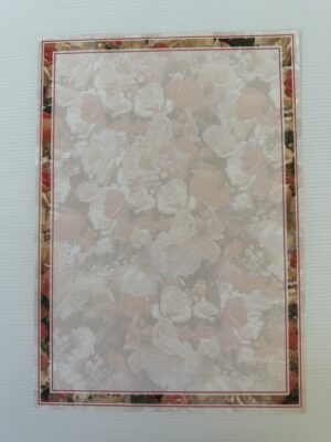A4 - Vintage Rose Border Craft Paper