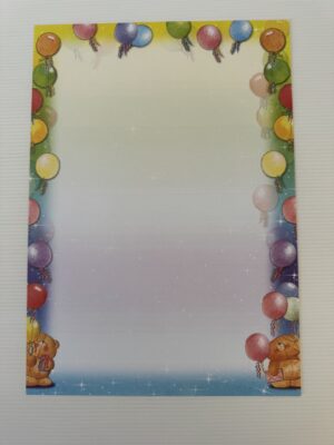 A4 - Birthday Balloons Border Craft Paper