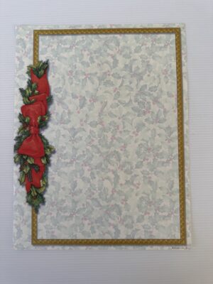 A4 - Christmas Holly Border Craft Paper