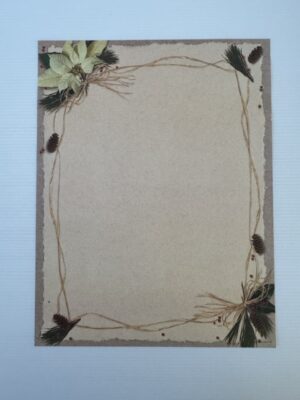 A4 - Rustic Christmas Poinsettia Craft Paper