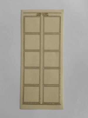 23cm x 10cm - Square Frame Sticker Sheet – Gold