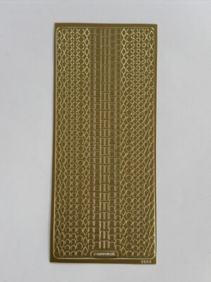 23cm x 10cm - Geometric Border Sticker Sheet – Gold