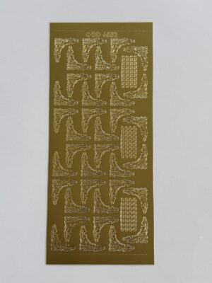 23cm x 10cm - Victorian Corner Sticker Sheet – Gold