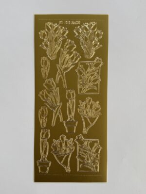 23cm x 10cm - Tulip Sticker Sheet – Gold