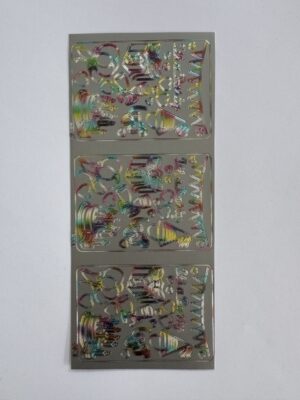 23cm x 10cm - Birthday Sticker Sheet – Holographic