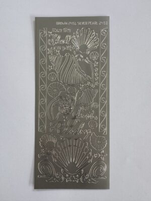 23cm x 10cm - Coastal Beach Sticker Sheet – Silver