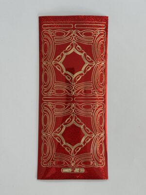 23cm x 10cm - Red Ornate Frame Sticker Sheet – Red Holographic